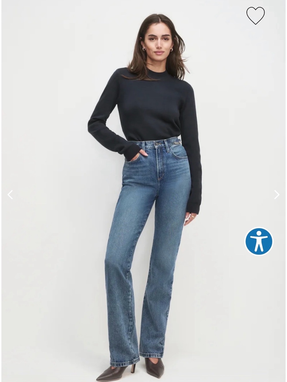 Favorite Daughter Slim Crewneck Sweater in Black